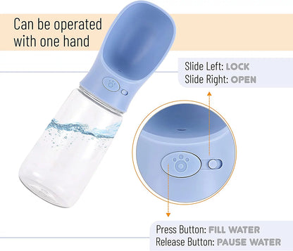 Portable Dog Water Bottle and Bowl Dispenser