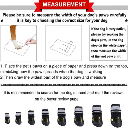 Ultimate Dog Boots for All Seasons - Water-Resistant Paw Protectors for Large & Medium Dogs, Ideal for Winter Snow, Hot Paved Roads, and Slippery Indoor Floors