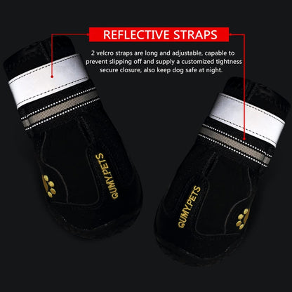 Ultimate Dog Boots for All Seasons - Water-Resistant Paw Protectors for Large & Medium Dogs, Ideal for Winter Snow, Hot Paved Roads, and Slippery Indoor Floors