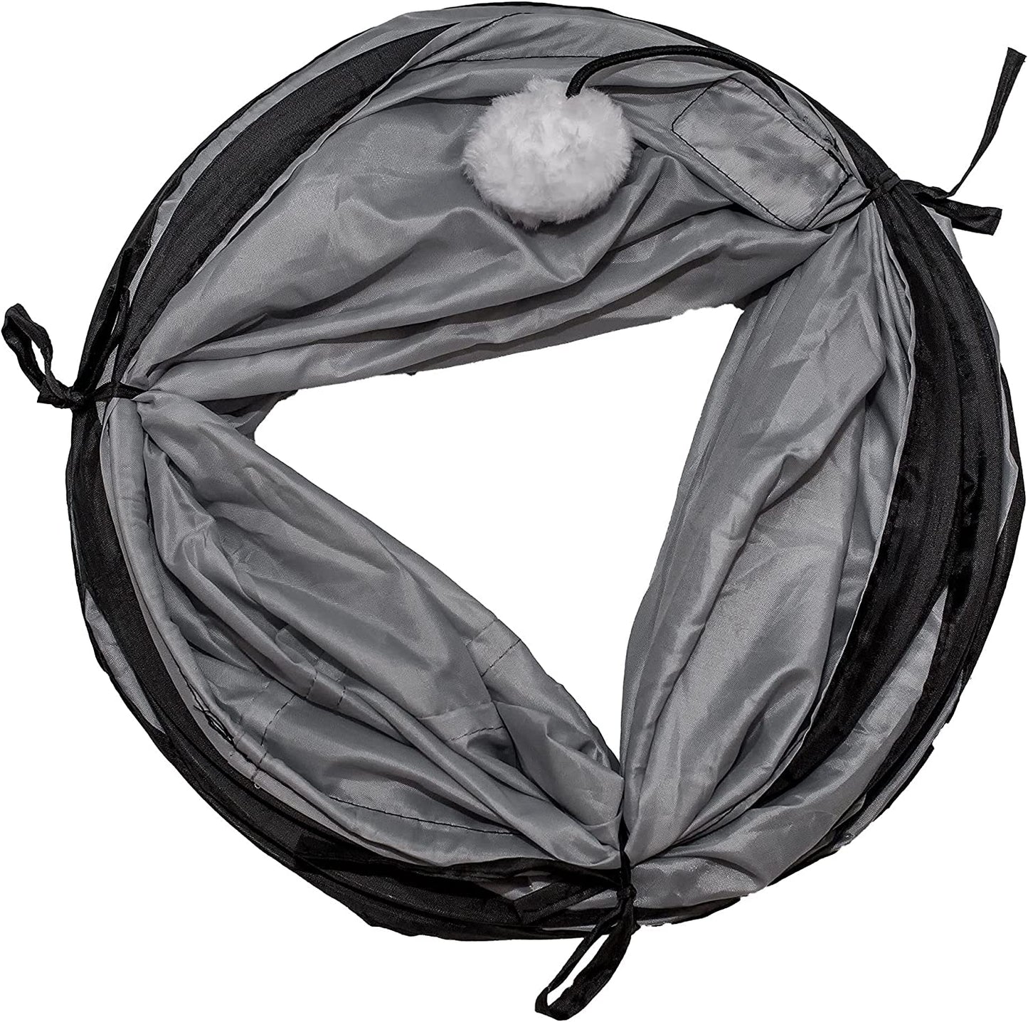 Collapsible Cat Tunnel - Pop-Up Play Tube with Peek Holes & Ball for Indoor Fun