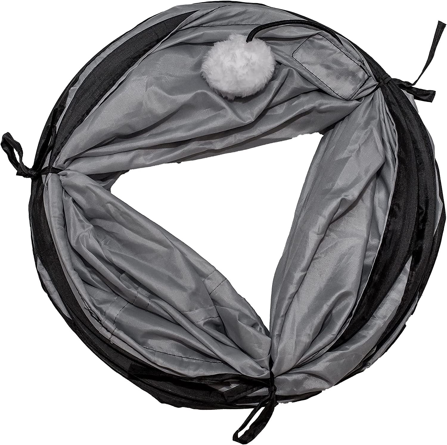 Collapsible Cat Tunnel - Pop-Up Play Tube with Peek Holes & Ball for Indoor Fun