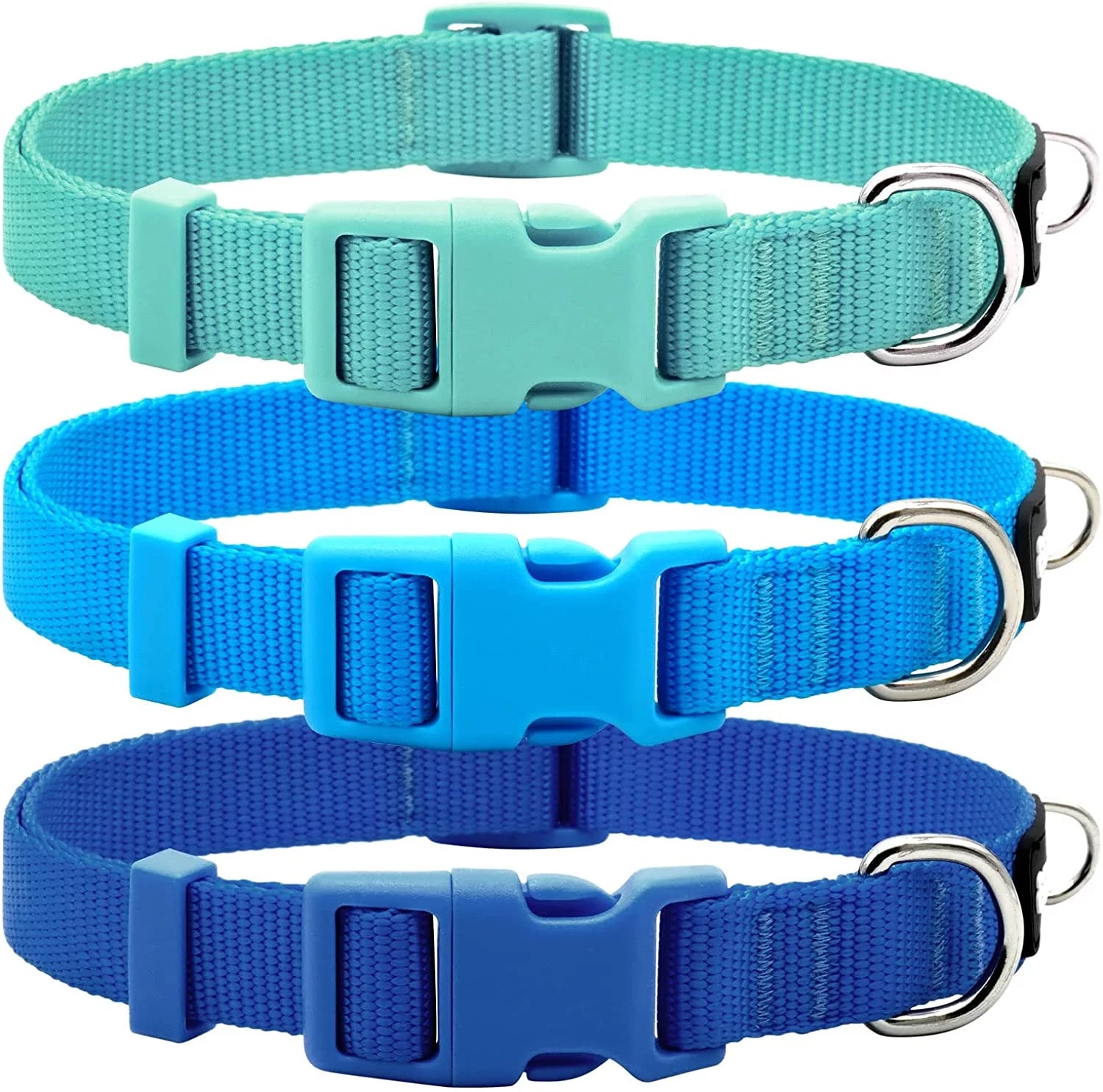 Comfort Fit 3-Pack Dog Collars - Soft & Stylish for All Sizes of Dogs