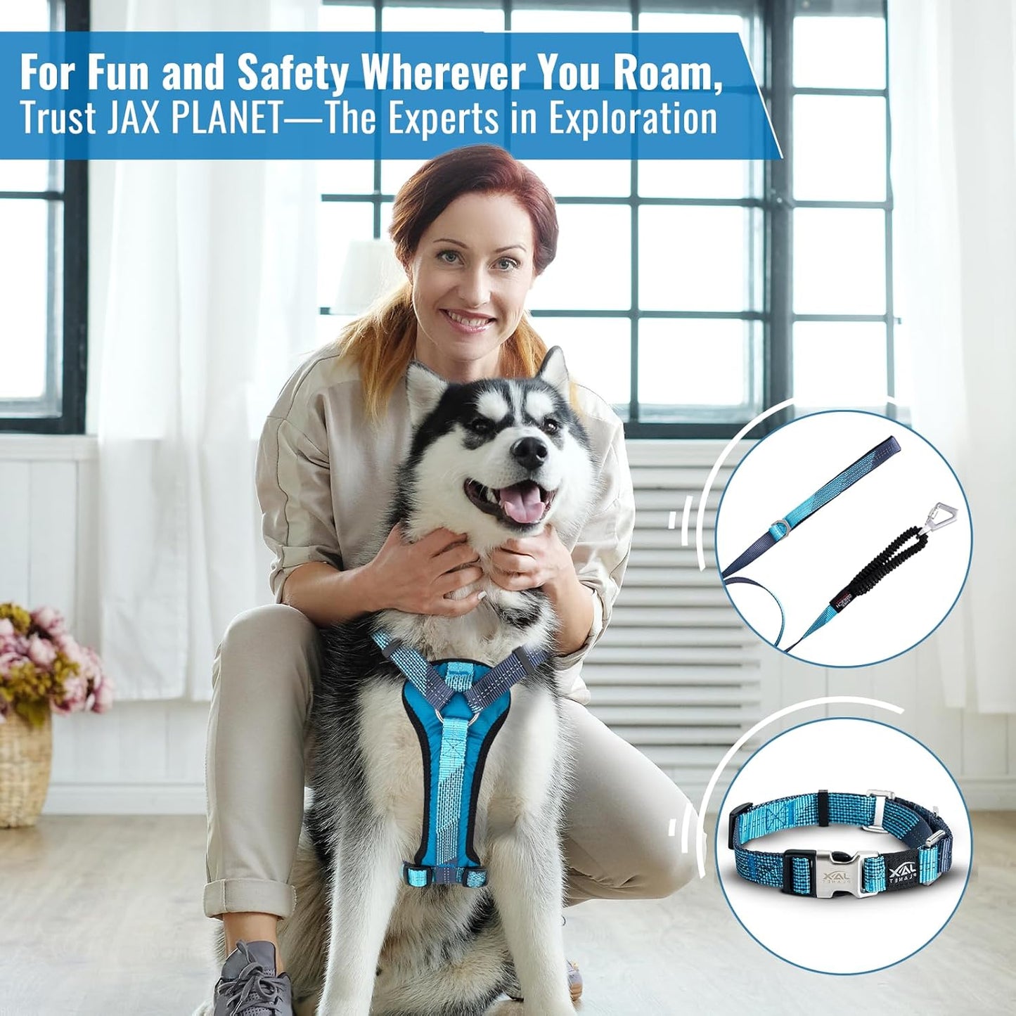 Ultimate No-Pull Dog Harness with Handle – Escape Proof & Reflective Design for Safe Walks & Training - Easy On/Off - Medium/Large - Black