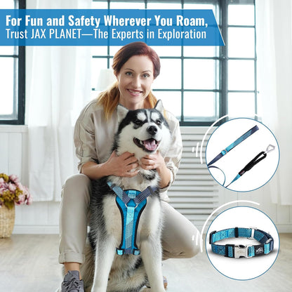 Ultimate No-Pull Dog Harness with Handle – Escape Proof & Reflective Design for Safe Walks & Training - Easy On/Off - Medium/Large - Black