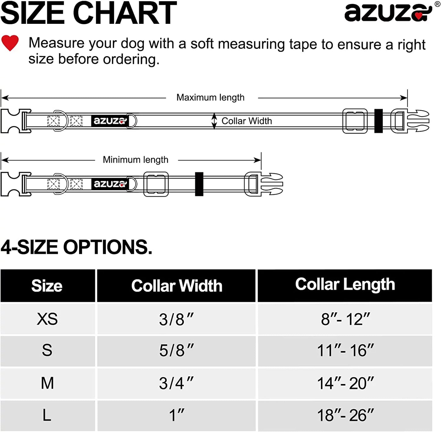 Comfort Fit 3-Pack Dog Collars - Soft & Stylish for All Sizes of Dogs