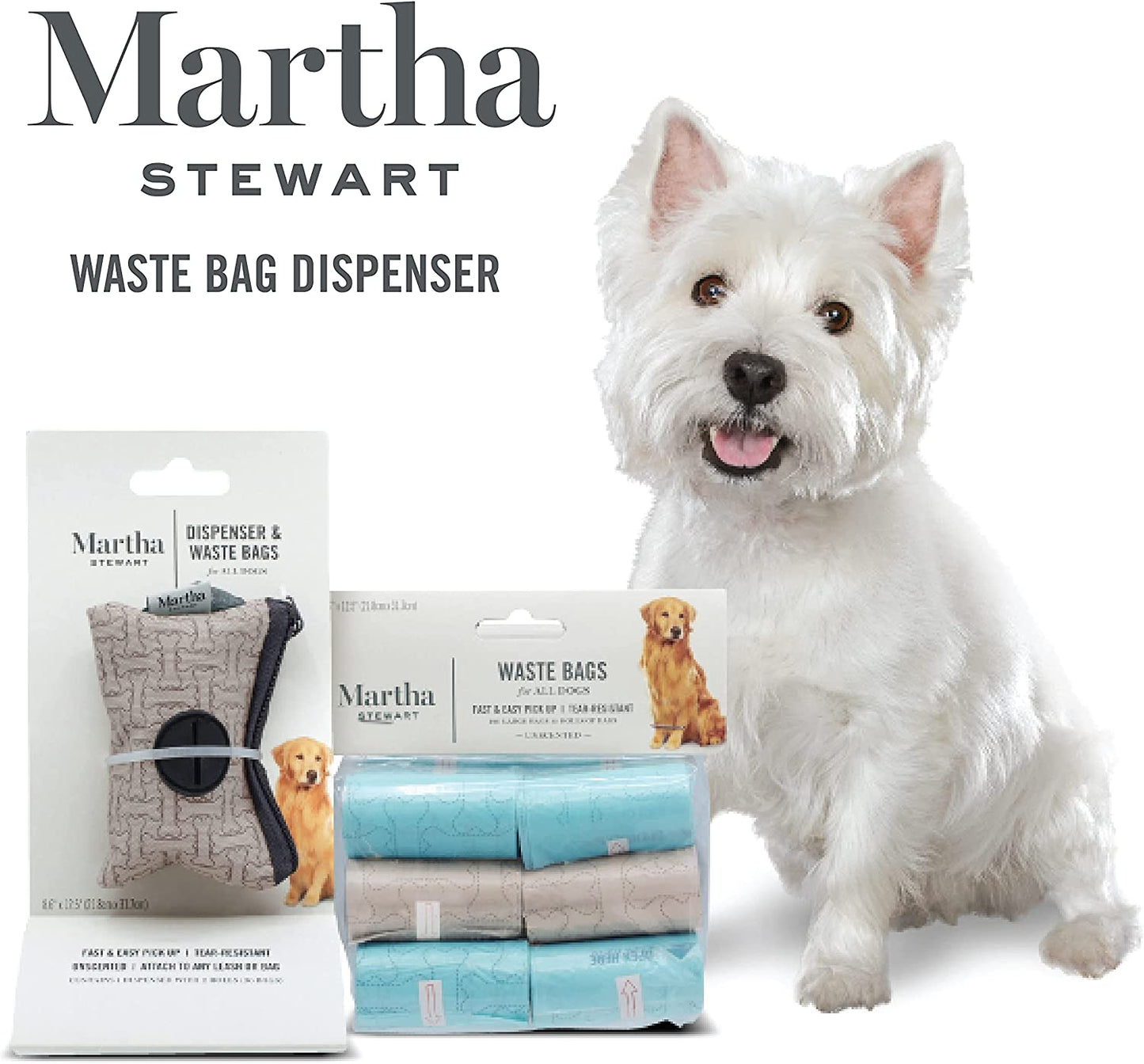 Extra Strong Unscented Dog Waste Bags - 120 Tear-Resistant Bags for Effortless Cleanup - Perfect for Daily Dog Walking - 8 Convenient Rolls