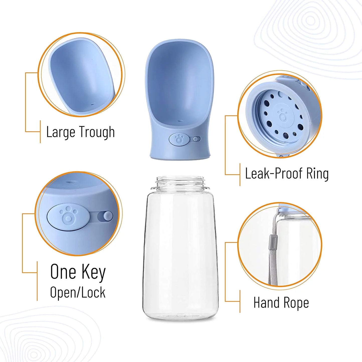 Portable Dog Water Bottle and Bowl Dispenser