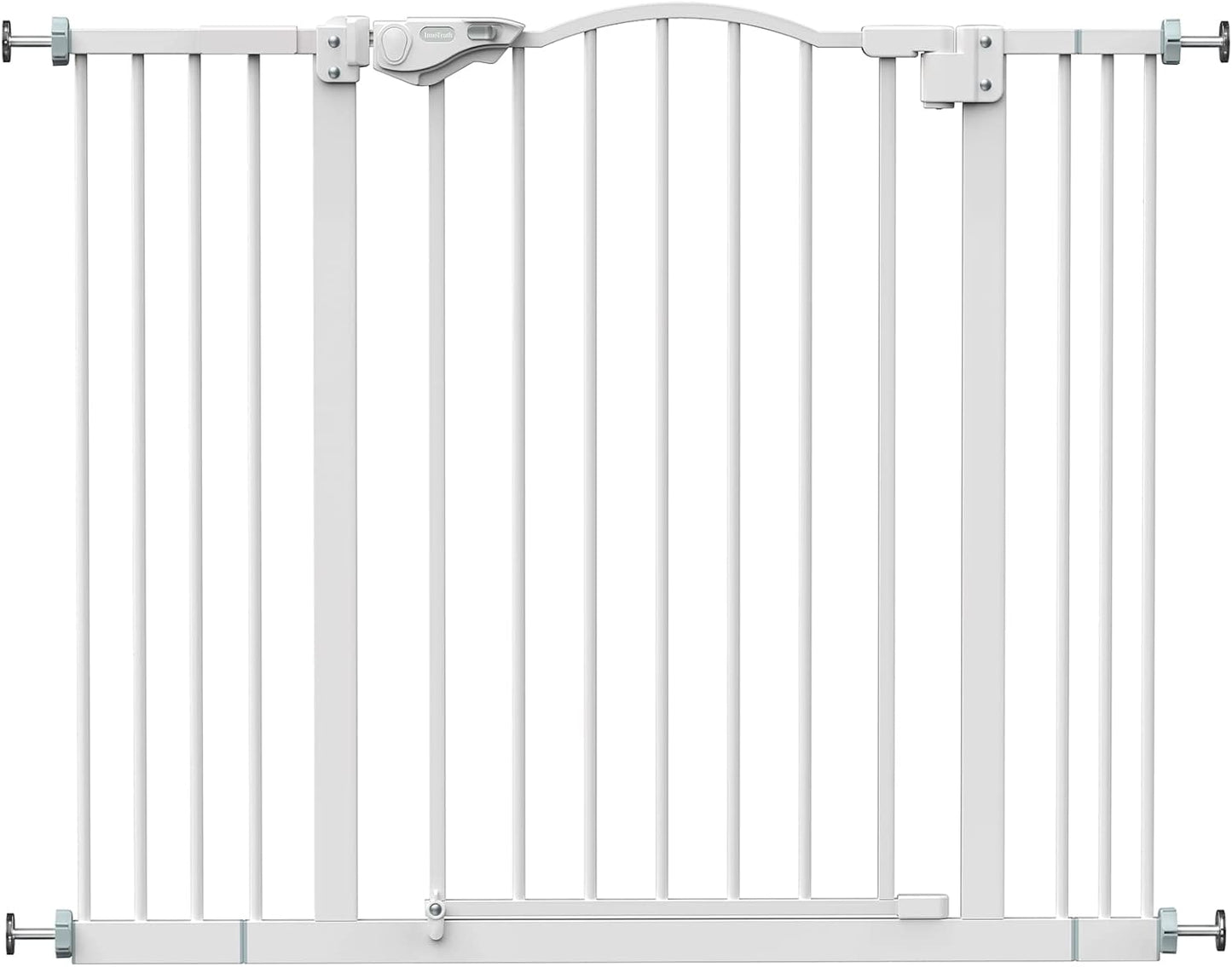 Versatile 29-39.6" Auto Close Baby & Pet Gate - 30" Tall Safety Gate for Stairs, Hallways & Bedrooms, Easy One-Hand Operation, No Drill Installation, Stylish White Finish