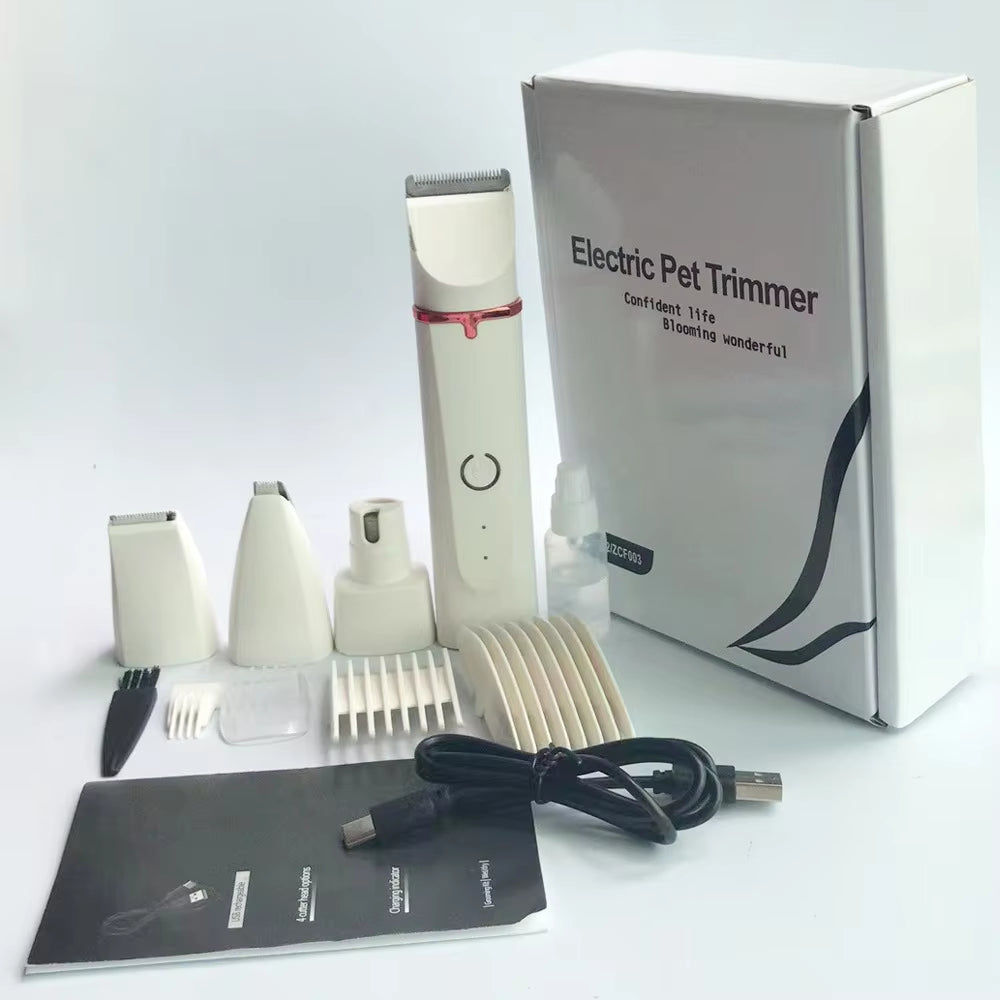 Ultimate 4-in-1 Electric Pet Grooming Kit: Hair Trimmer, Nail Grinder & Professional Clippers for Dogs
