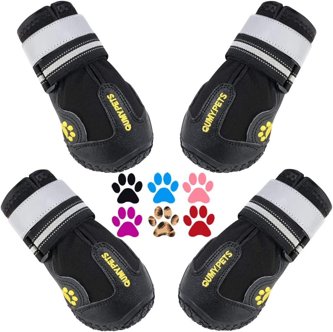 Ultimate Dog Boots for All Seasons - Water-Resistant Paw Protectors for Large & Medium Dogs, Ideal for Winter Snow, Hot Paved Roads, and Slippery Indoor Floors